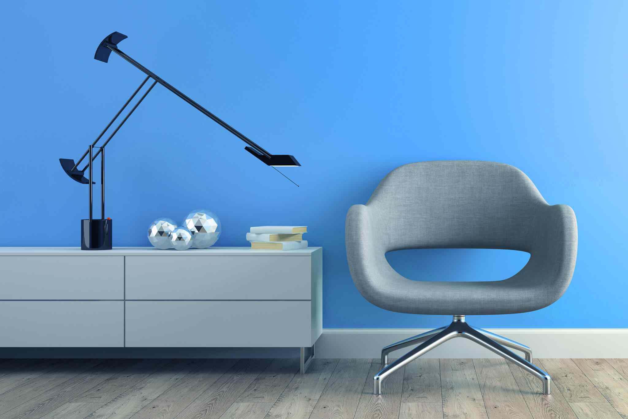 image chair blue wall
